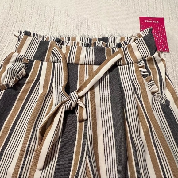 Chic Striped Tie-Belt Pants - Picture 3 of 6